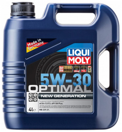 Моторное масло LIQUI MOLY 39031 5W 30 синтетическое 4 л