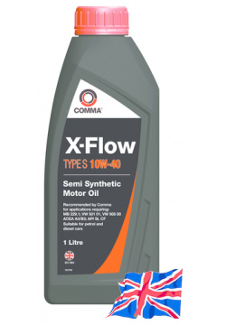 Моторное масло COMMA XFS1L 10W 40 полусинтетическое 1 л