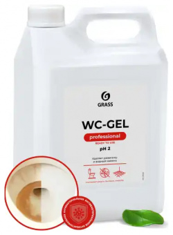 средство для чистки сантехники  WC gel (канистра 5 3кг) GRASS 125203