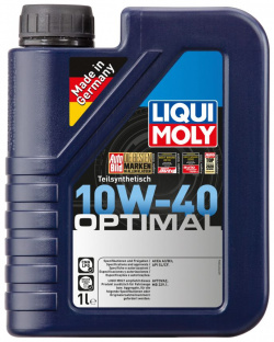 Моторное масло LIQUI MOLY 3929 10W 40 полусинтетическое 1 л